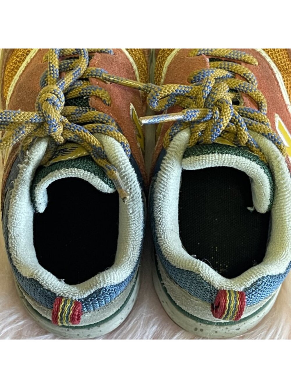 New Balance 997H Cordura Vintage Orange Suede & Mesh Sneakers 10 Multi-Color - Picture 5 of 8